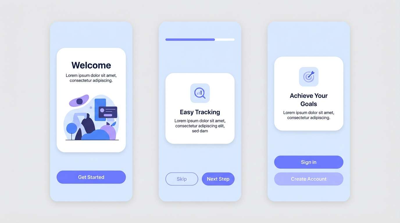 periwinkle onboarding ui