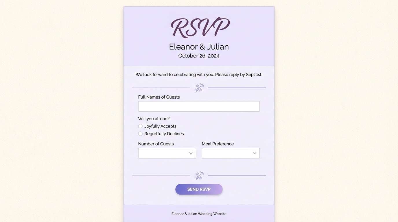 periwinkle wedding rsvp