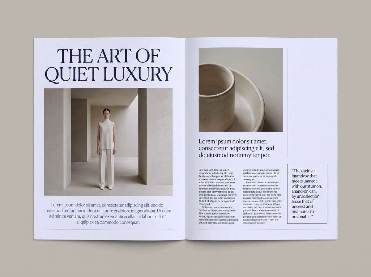 lilac editorial layout