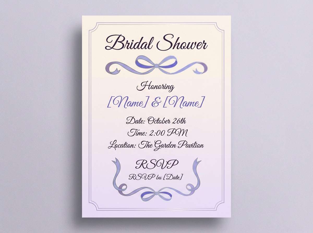 bridal shower flyer