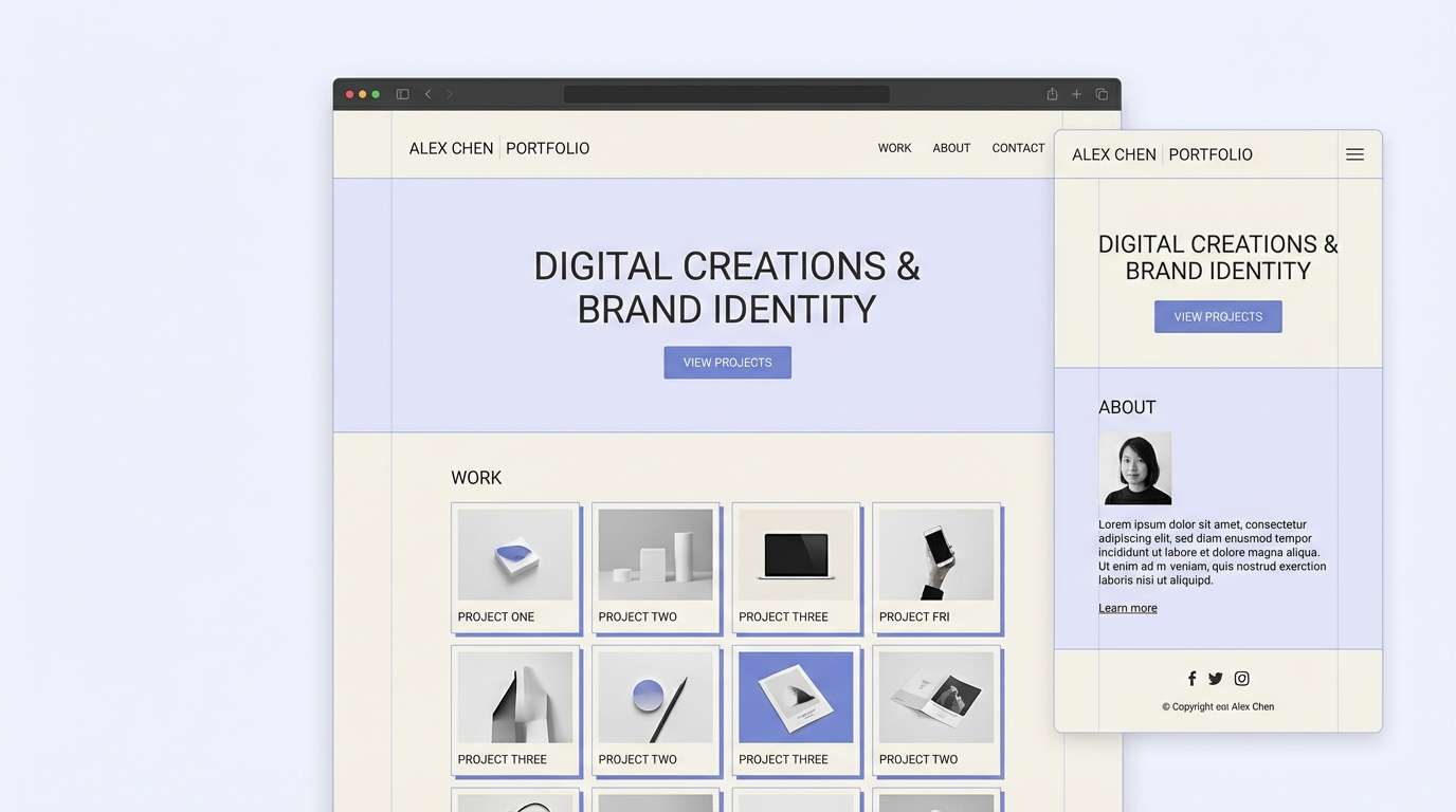 minimal lavender portfolio