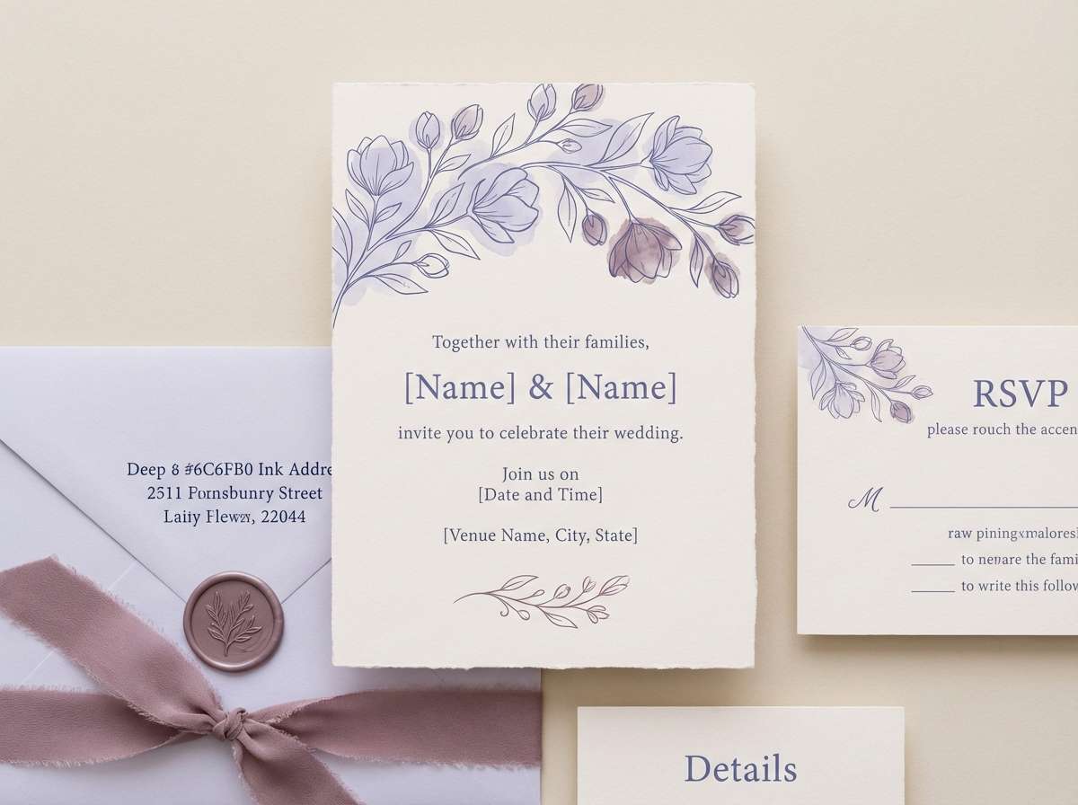 hydrangea invitation card