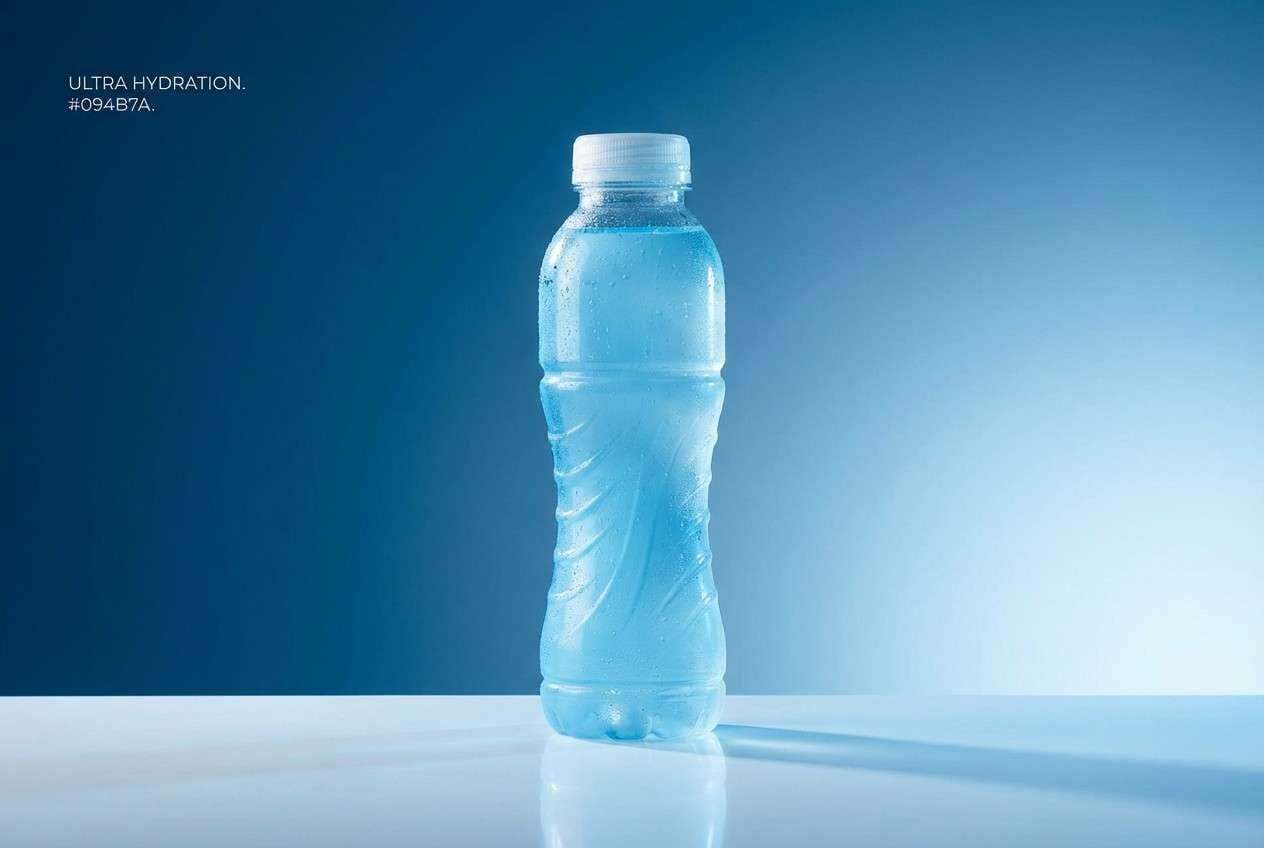 sports drink ad in ocean blues