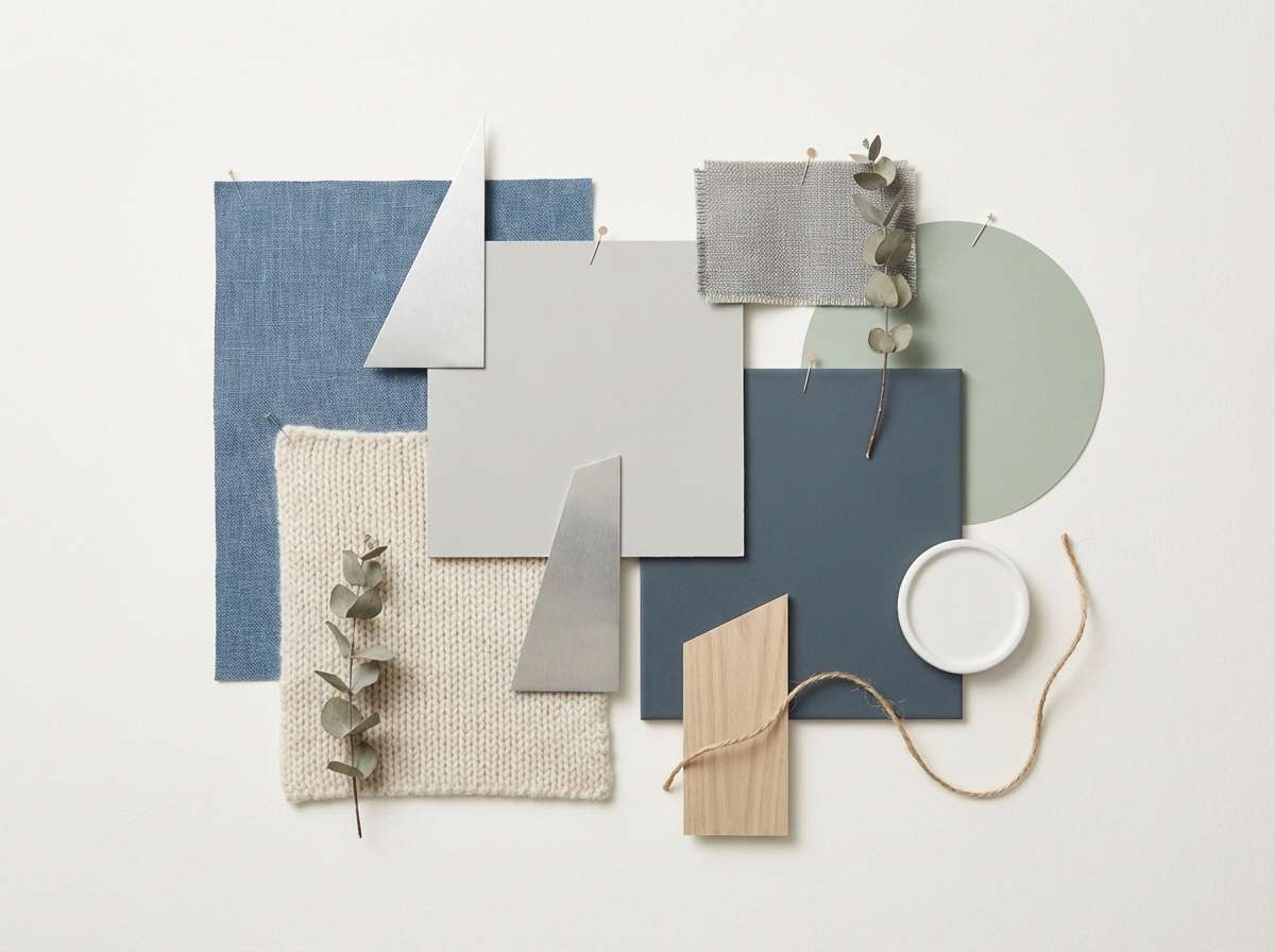 nordic mood board in cool neutrals