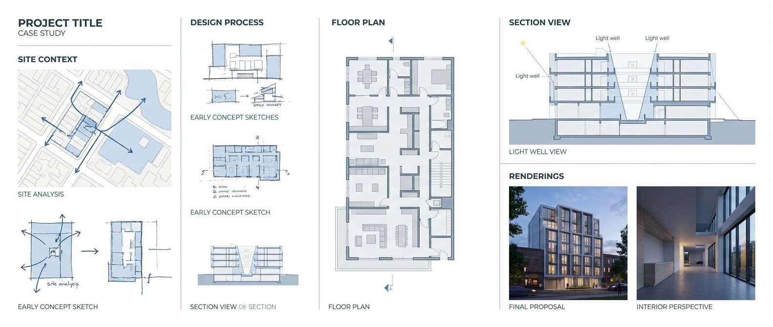 architecture layout in blueprint blues