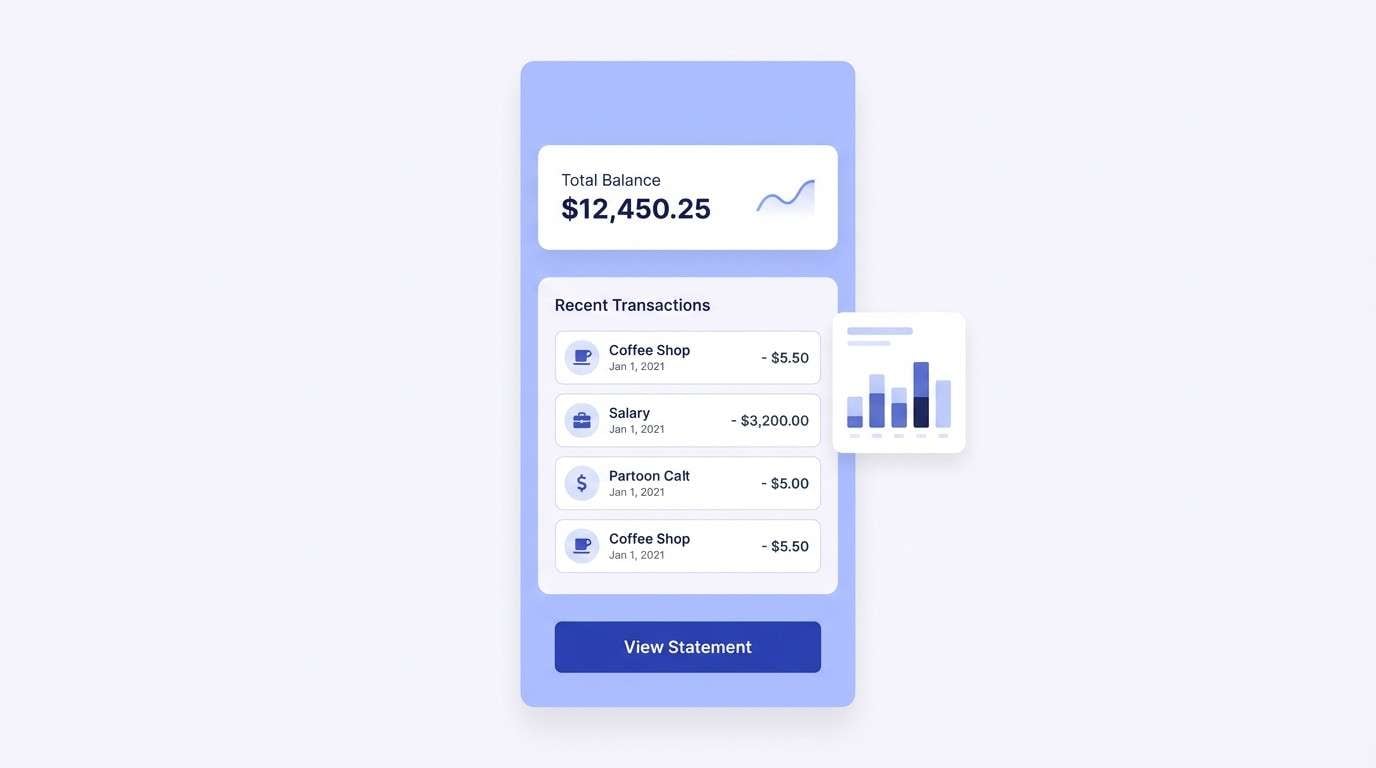 fintech ui in pastel circuit