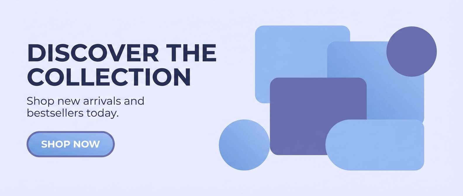 ecommerce banner in lilac denim