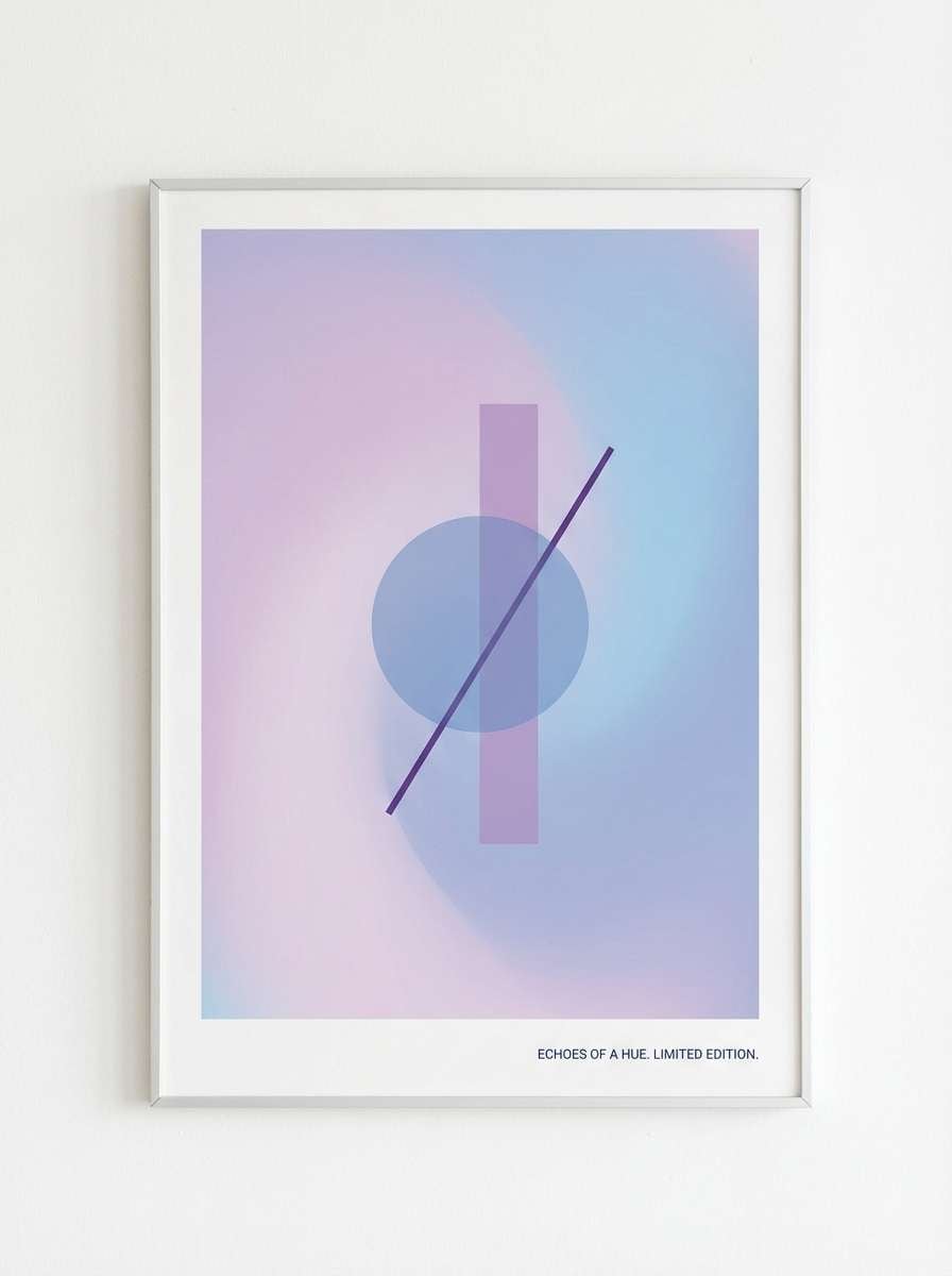 abstract poster with lilac gradient