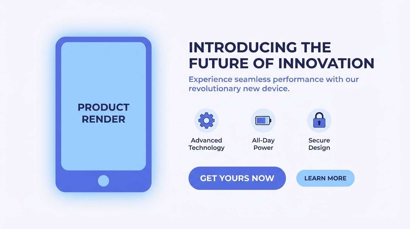 landing page in ocean lilac