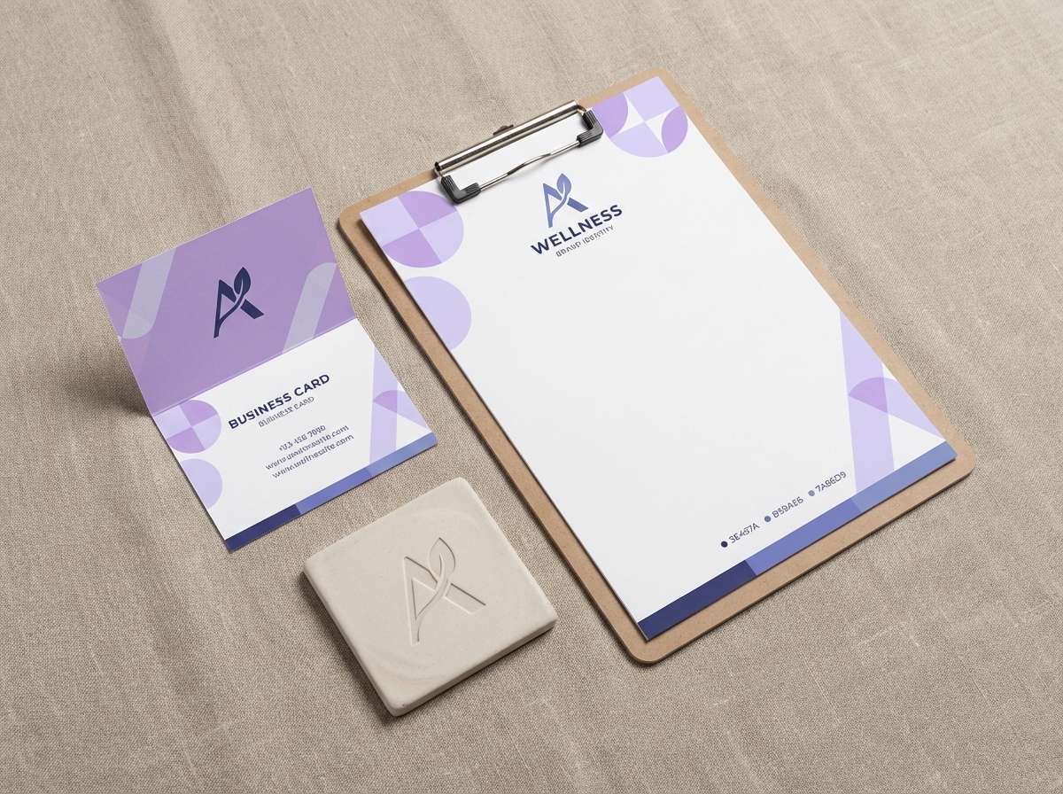 wellness brand in lilac tones