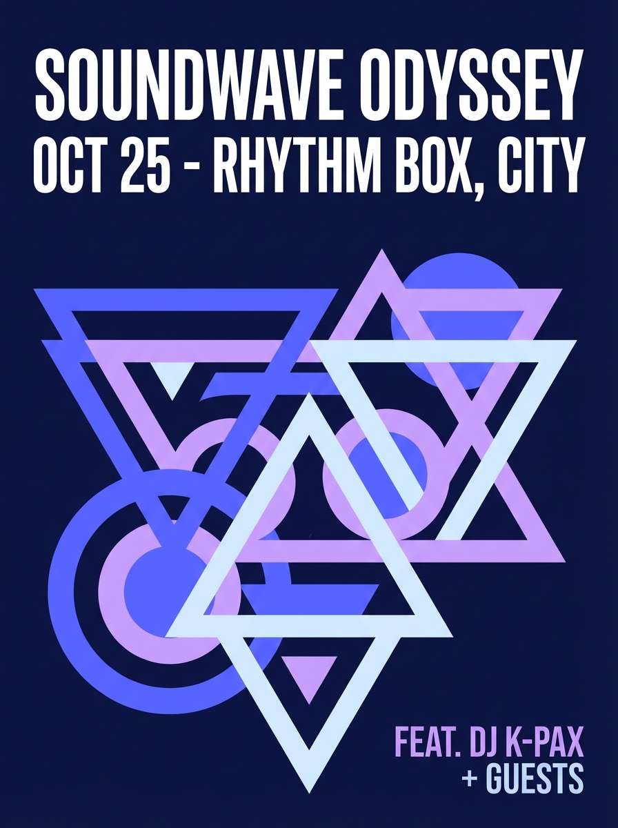 concert poster in neon lilac