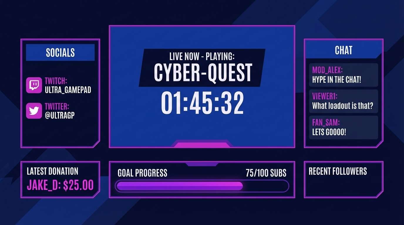 neon gaming overlay ui