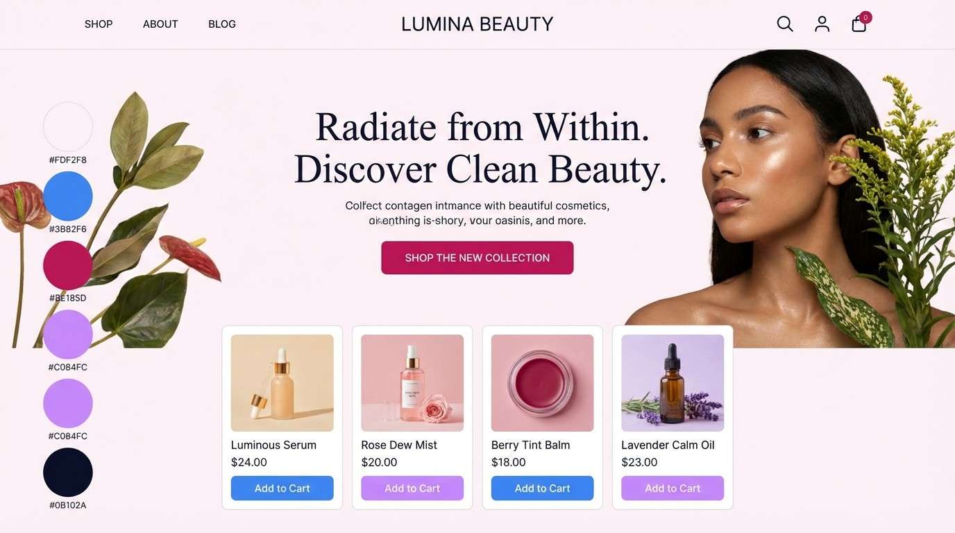 cosmetics ecommerce hero