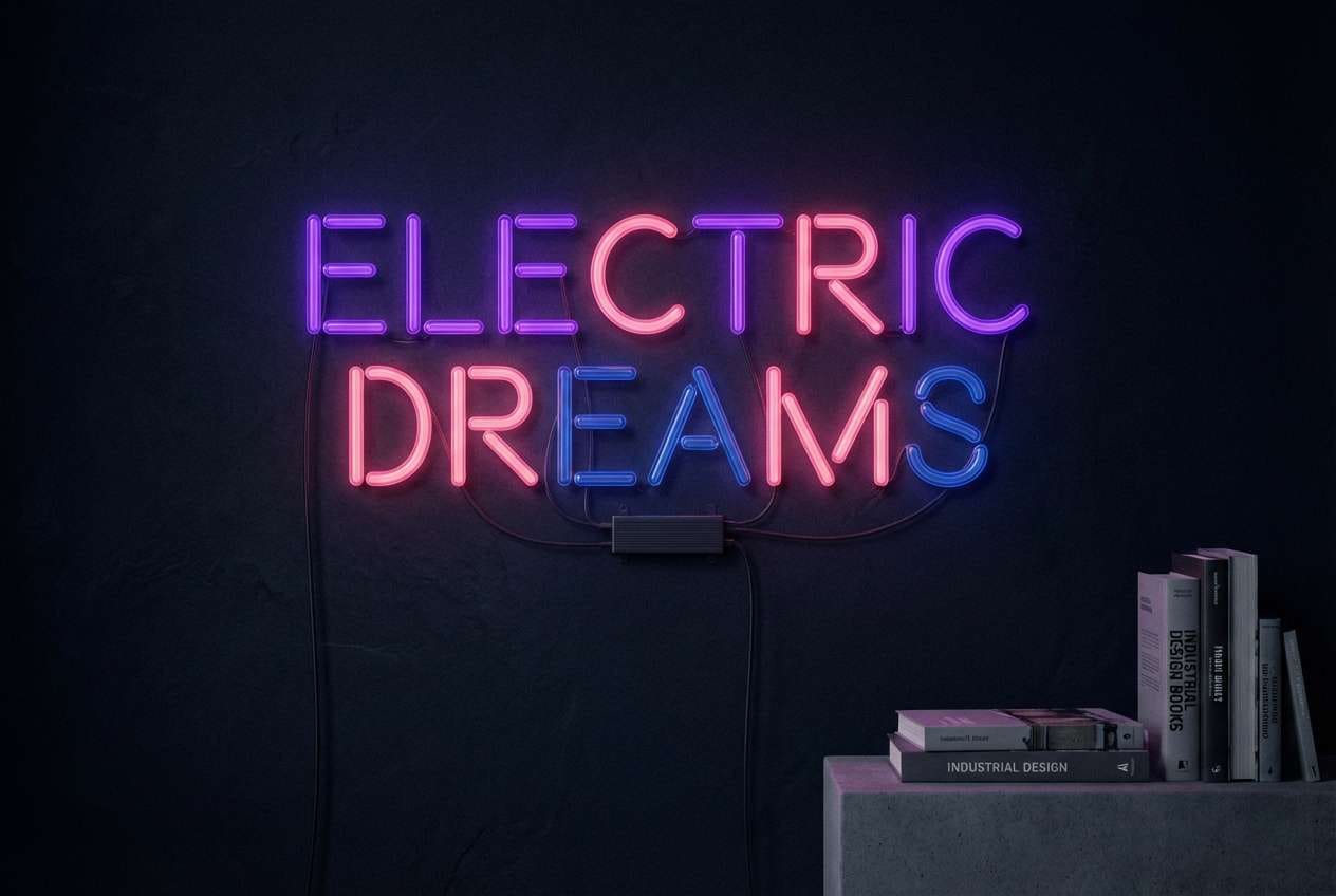 neon sign mockup