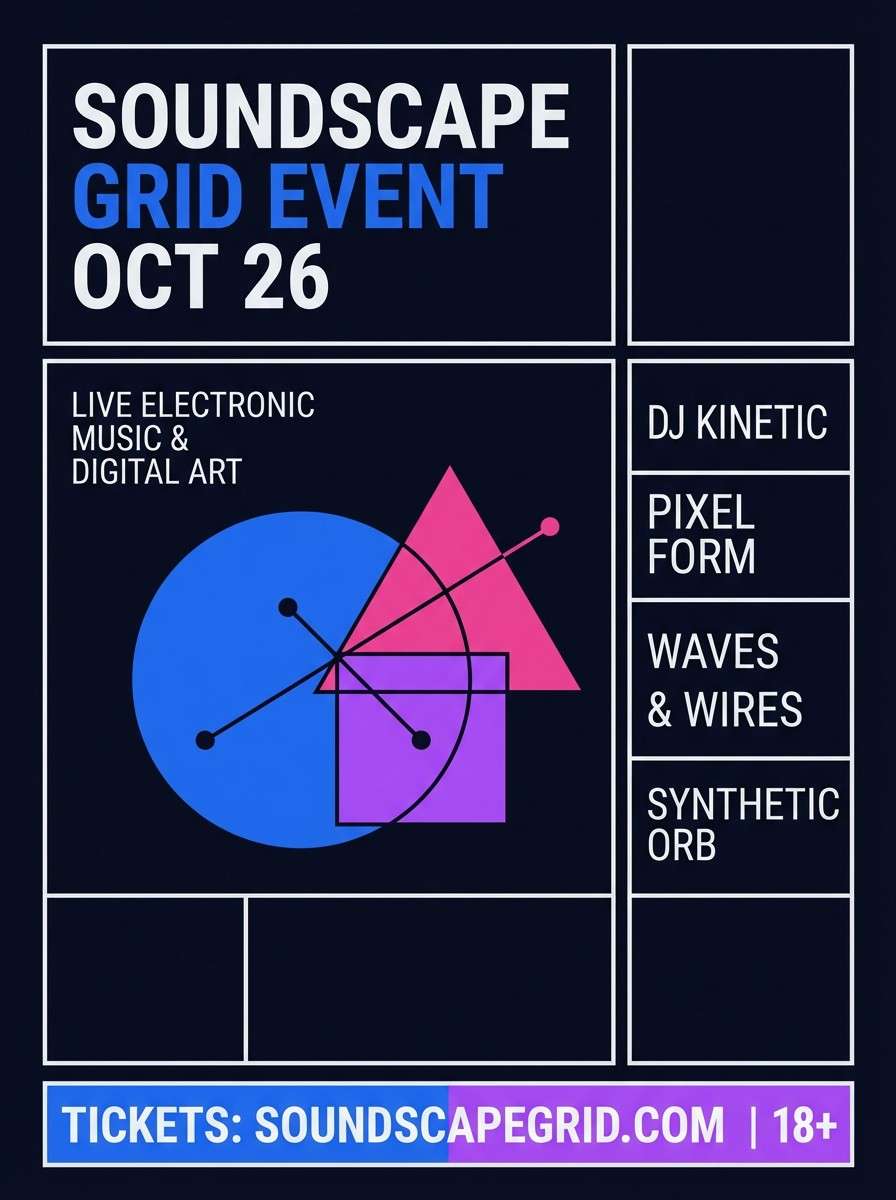 city lights event poster