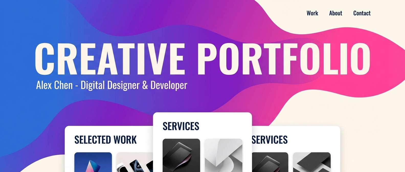 creative portfolio homepage
