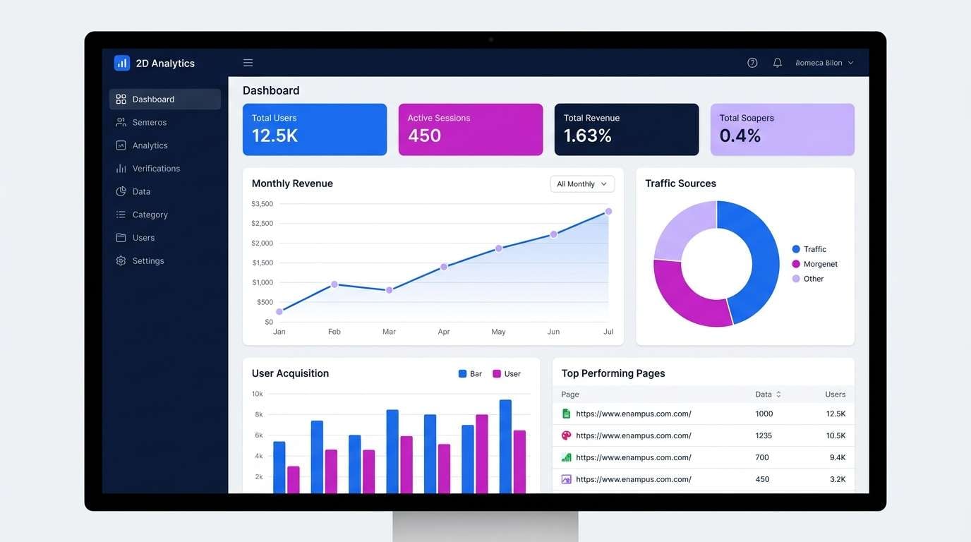 night mode dashboard charts