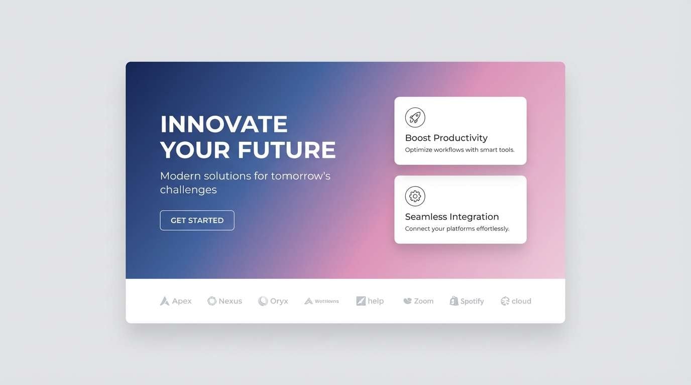 landing hero in sunset mauve