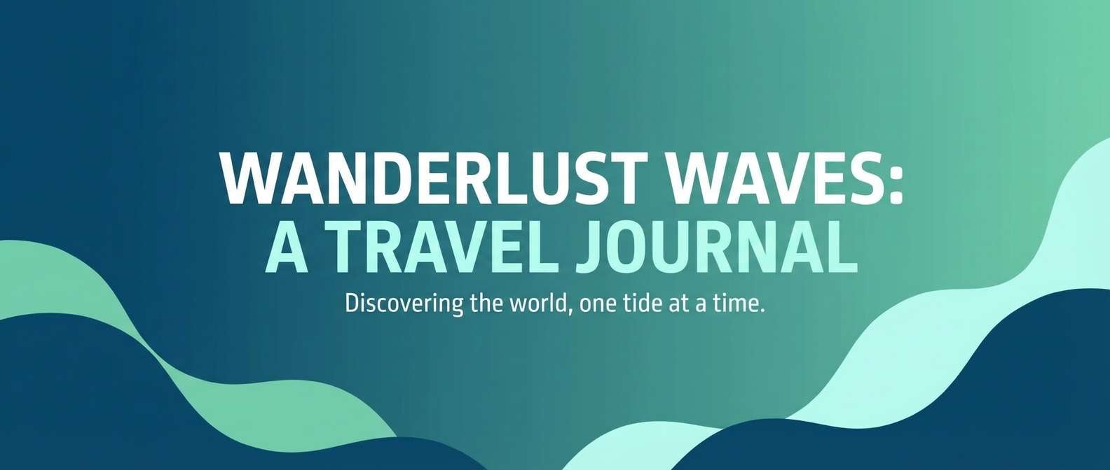travel banner in coastal tones
