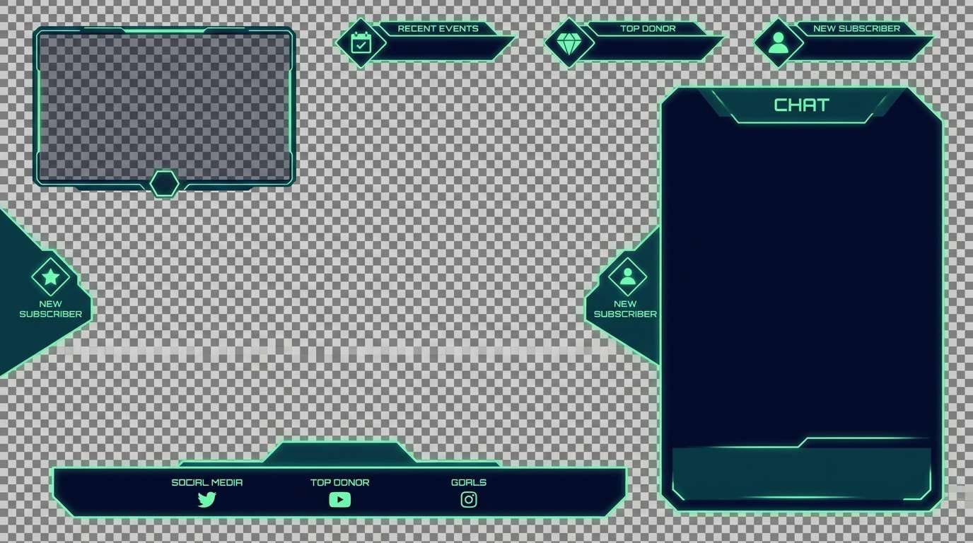 stream overlay in neon mint