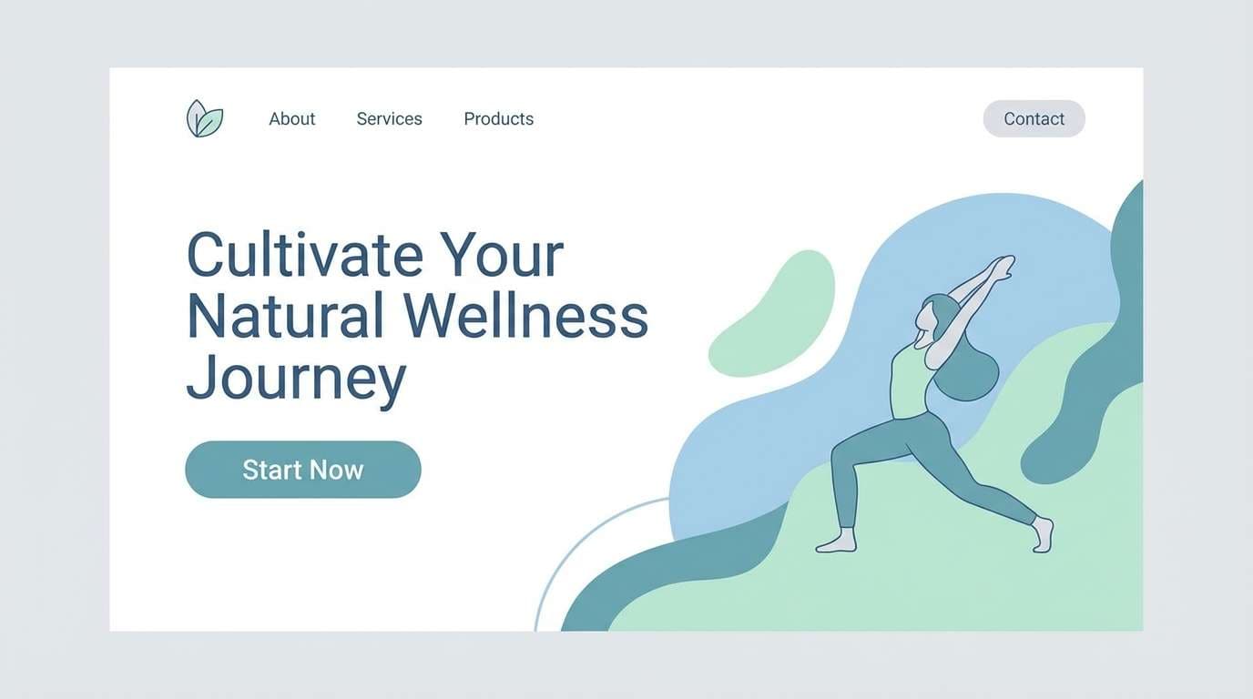 wellness landing page hero