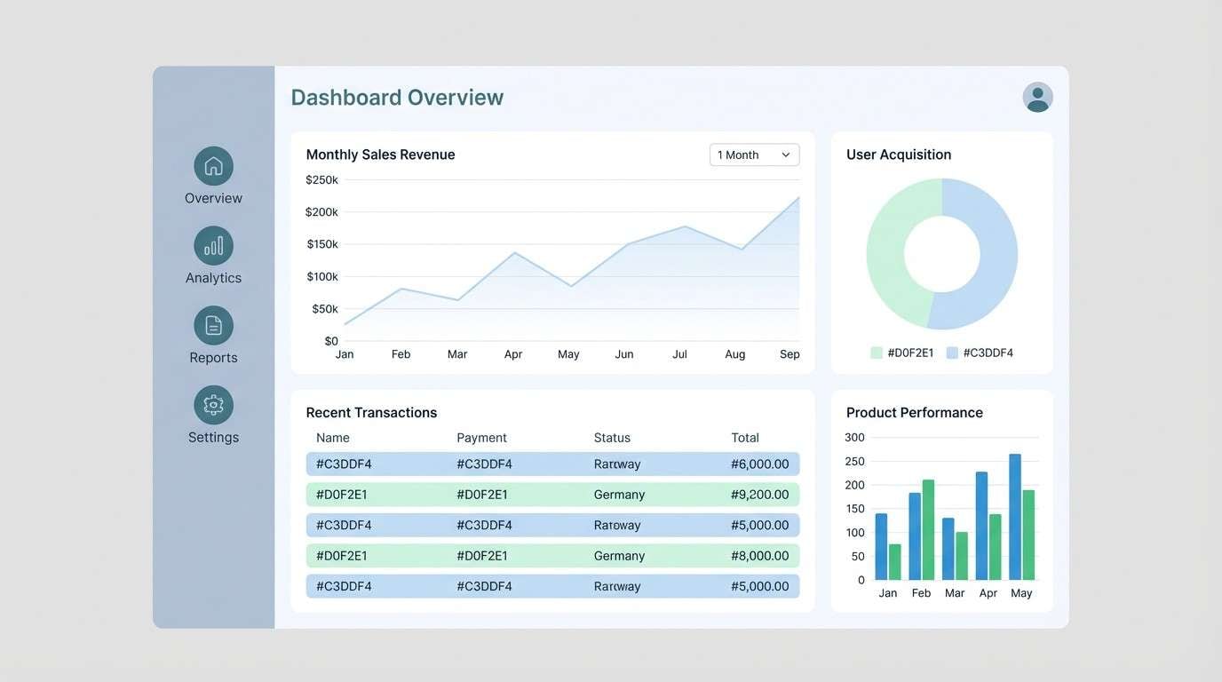 analytics dashboard ui