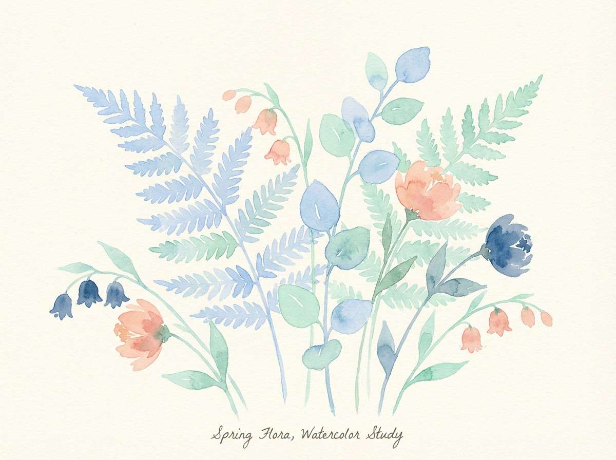 watercolor botanical print