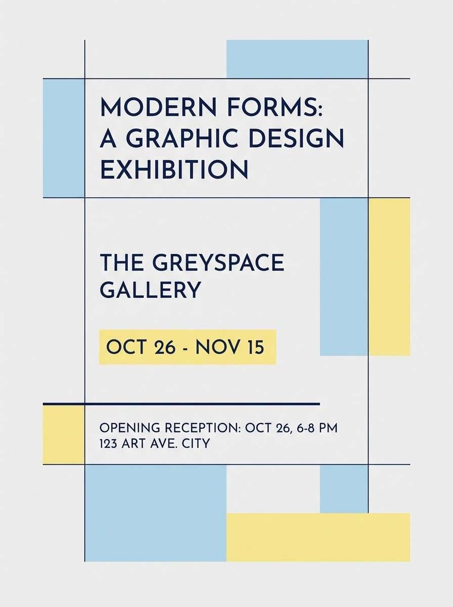 art gallery event flyer