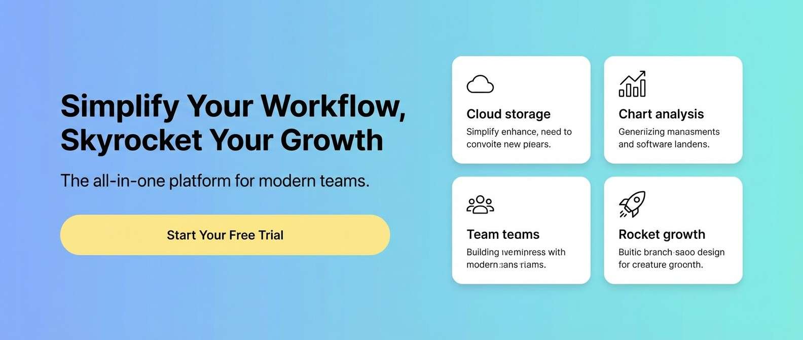 saas hero section design