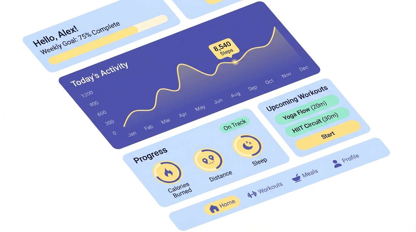 fitness dashboard ui