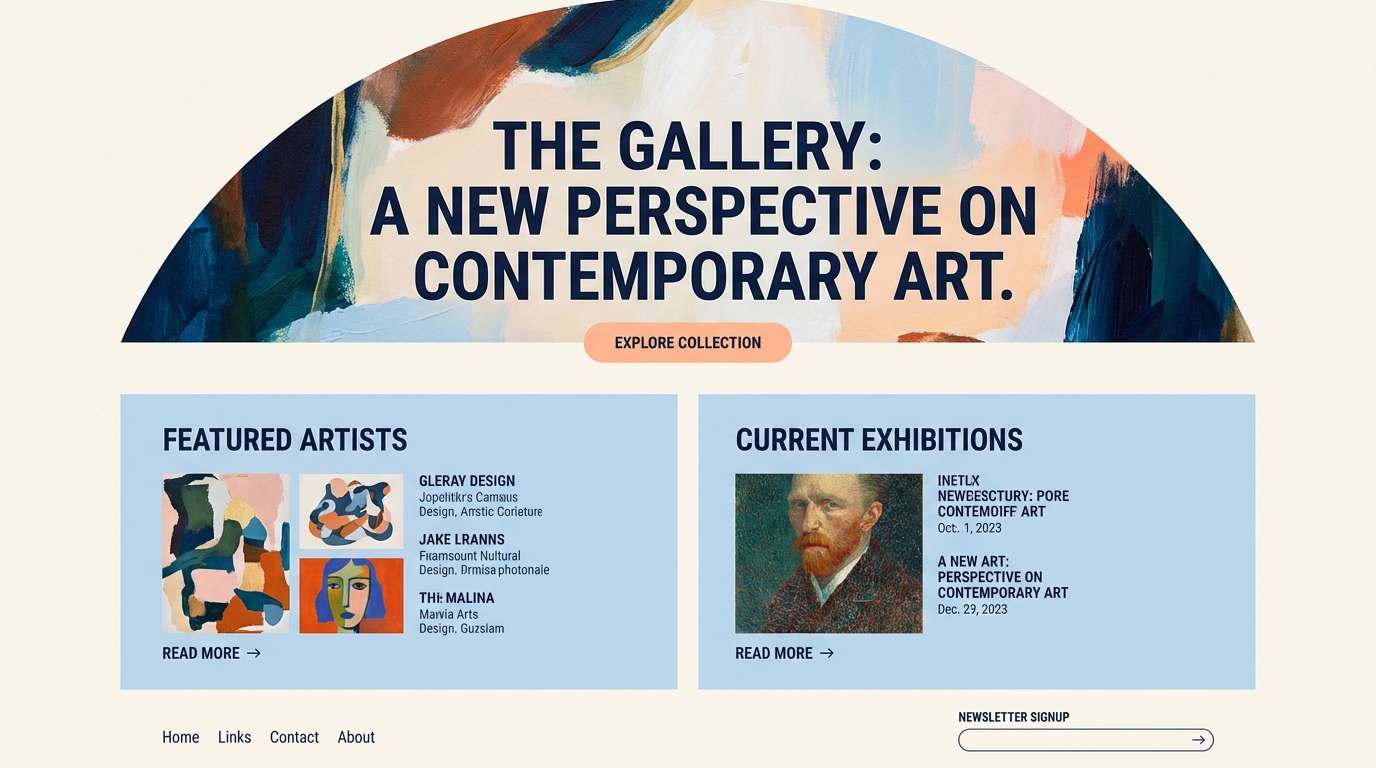 gallery landing page