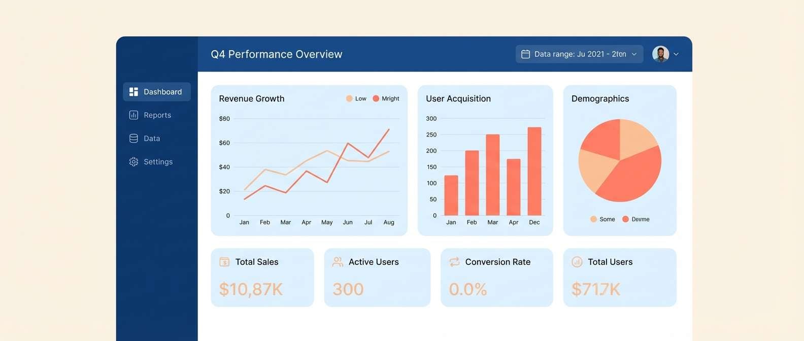 analytics dashboard ui