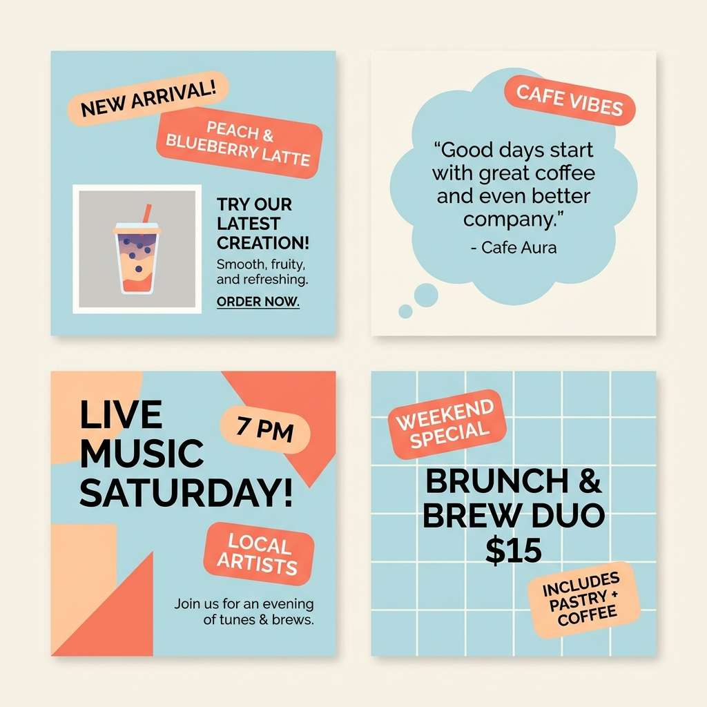 cafe instagram templates