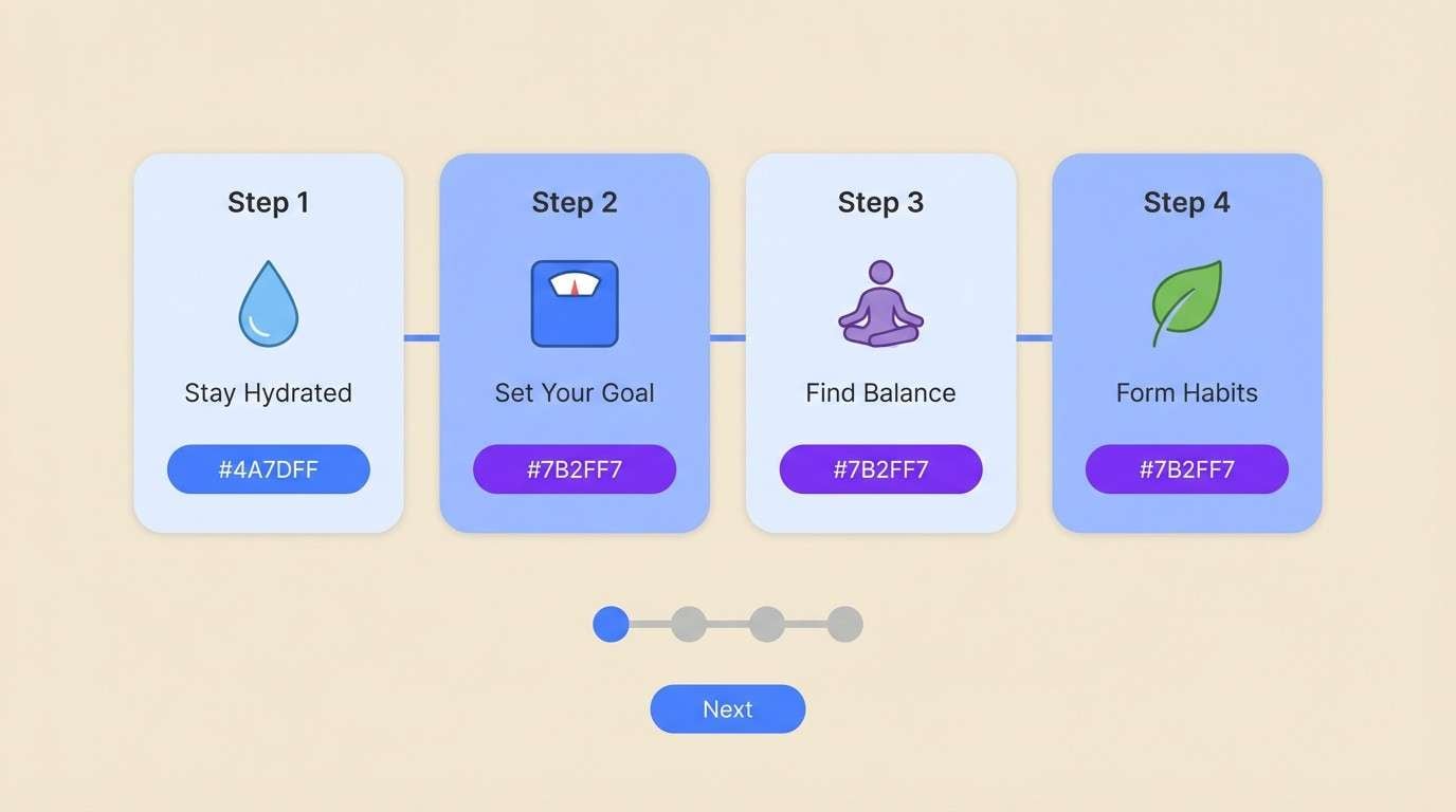 wellness onboarding ui screens