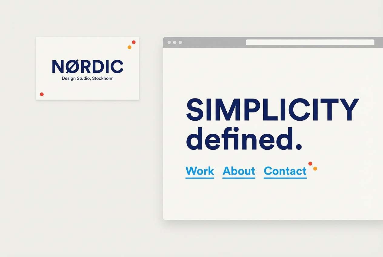 minimal brand card layout