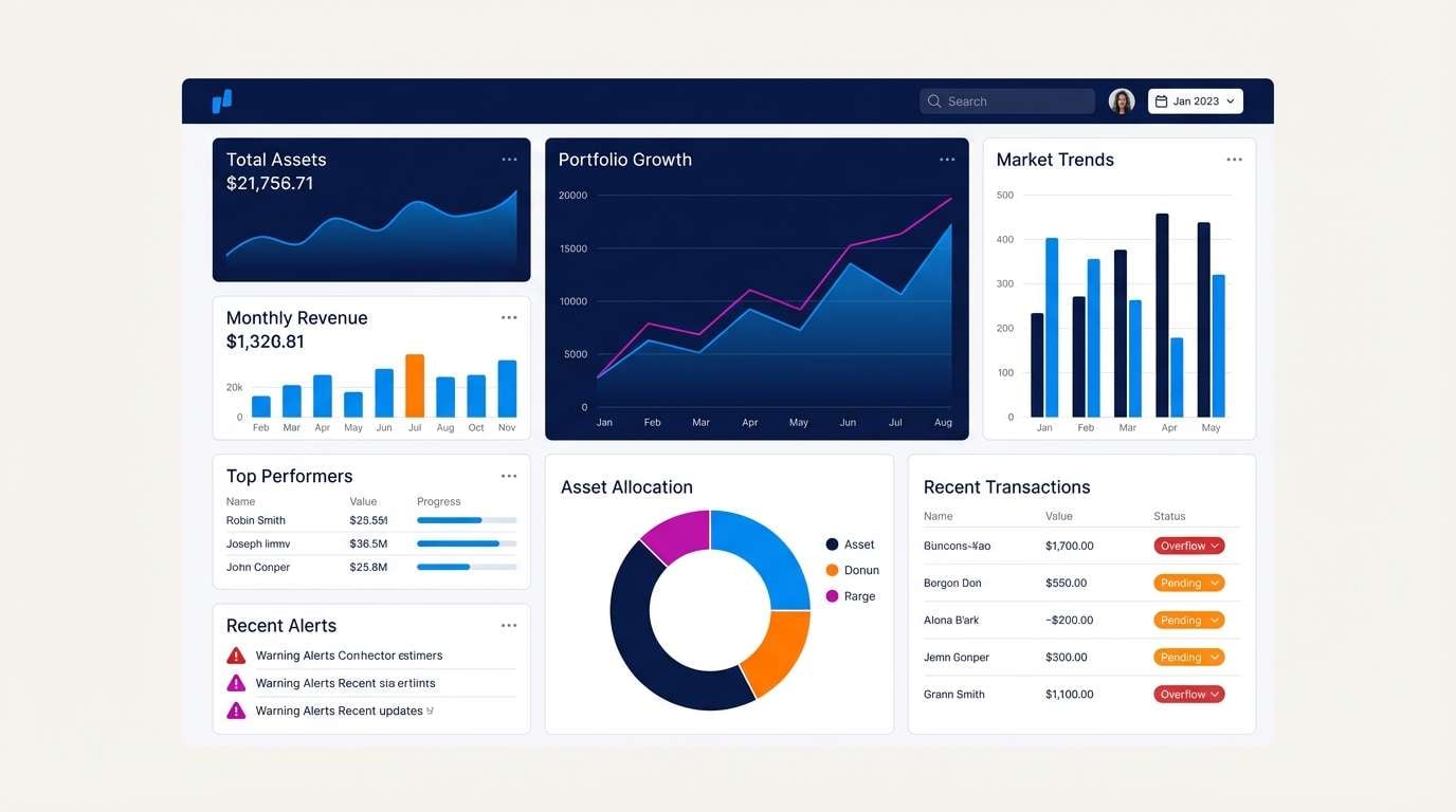 fintech dashboard ui