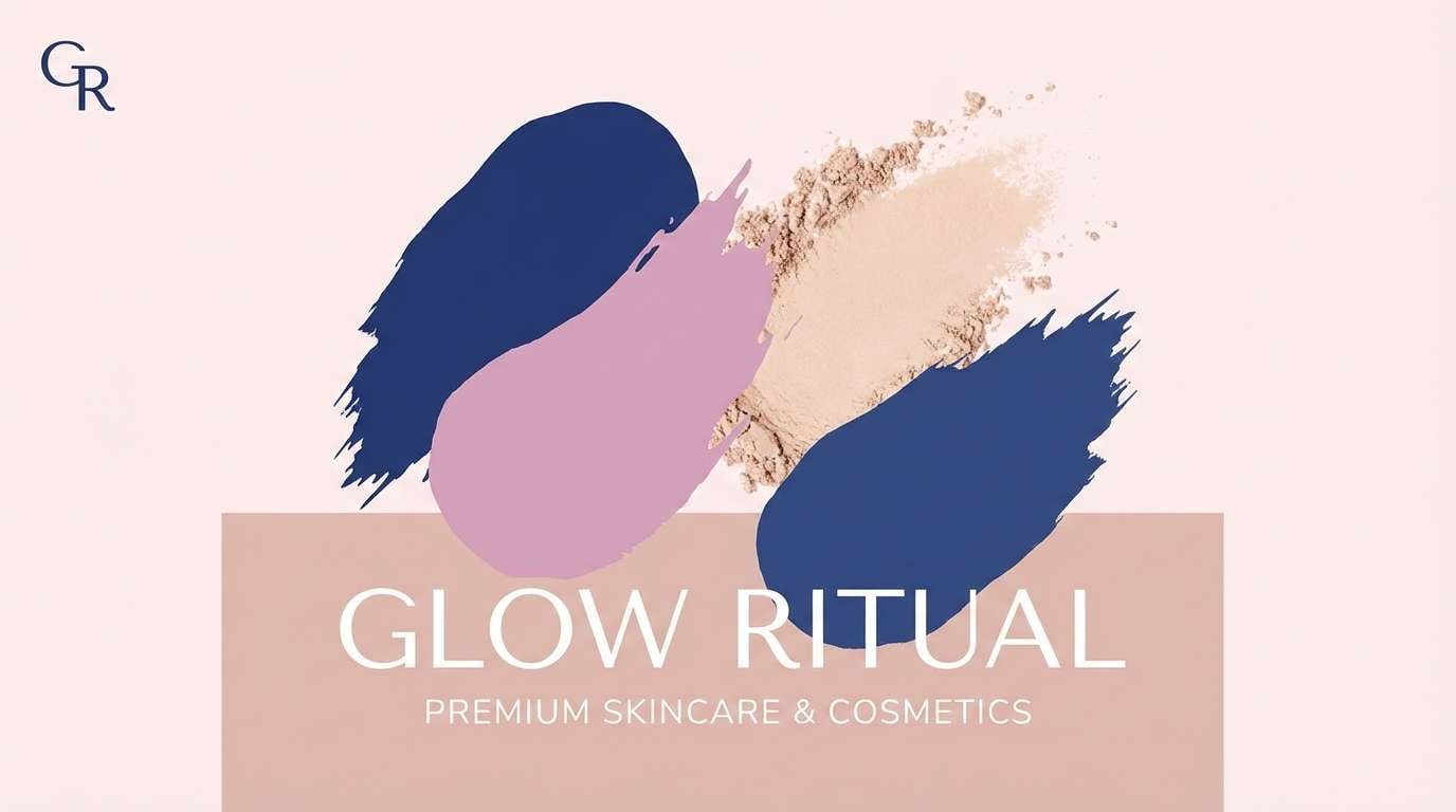 blush navy beauty banner