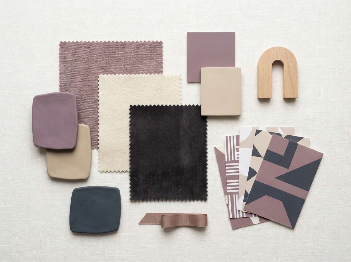 tea rose neutral moodboard