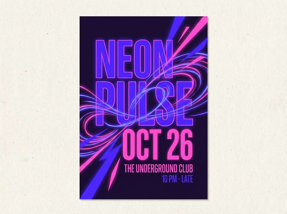 neon orchid event poster