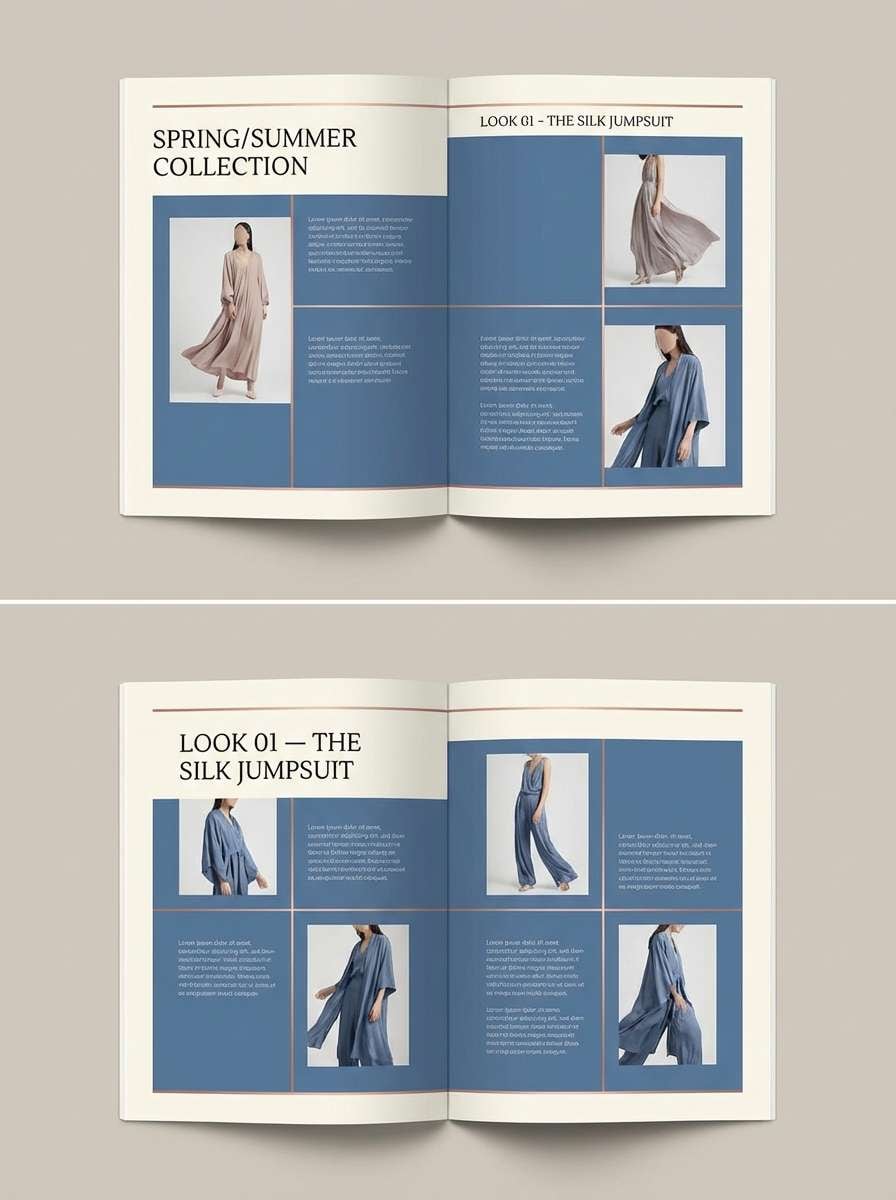 fashion lookbook page layout