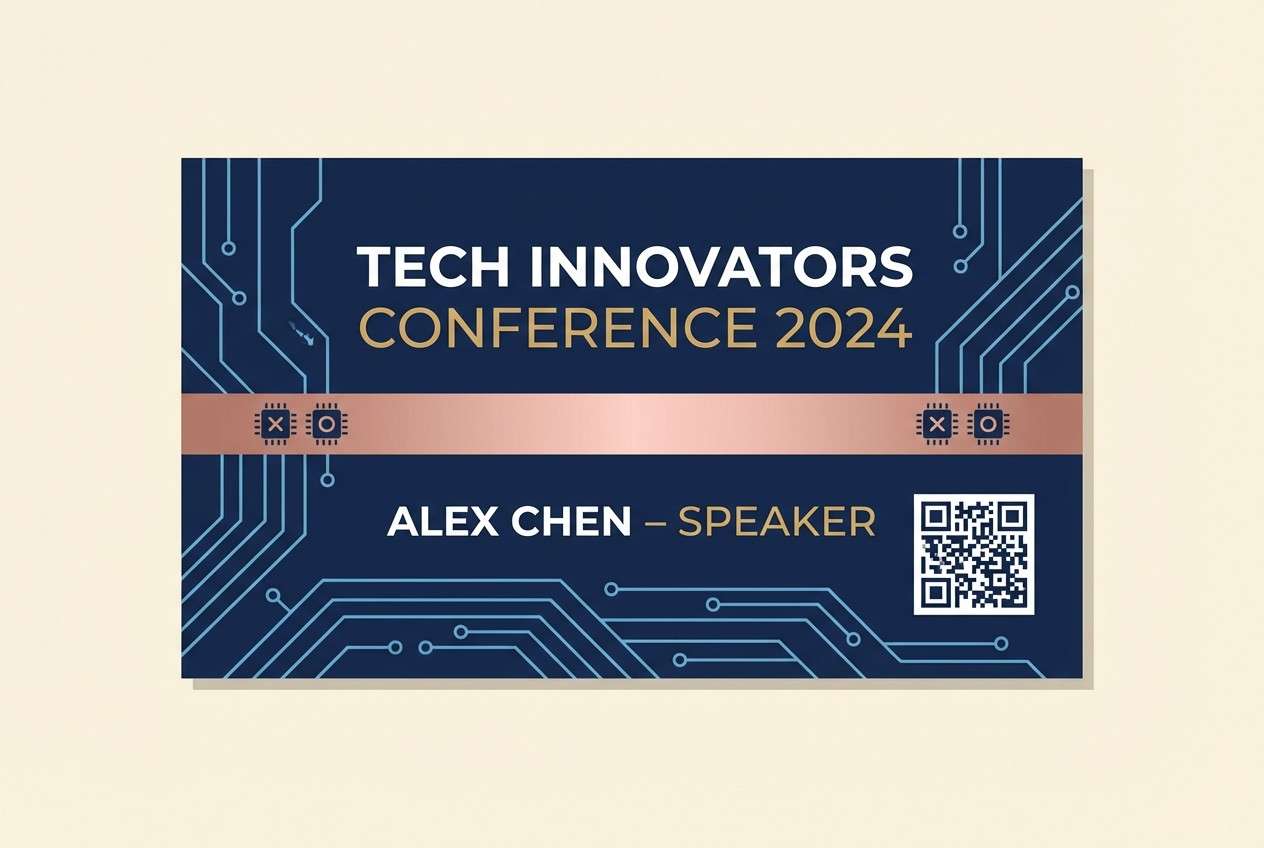 tech conference badge design