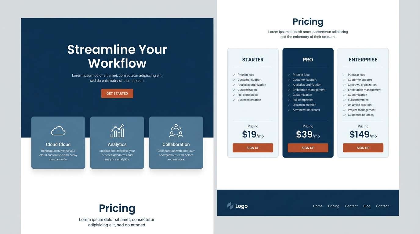 blue rust saas landing