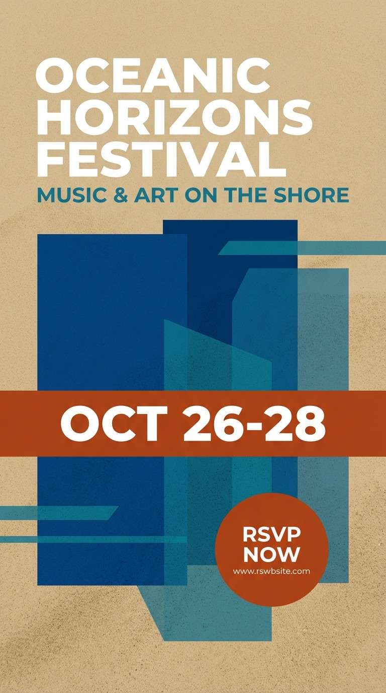 blue rust event flyer