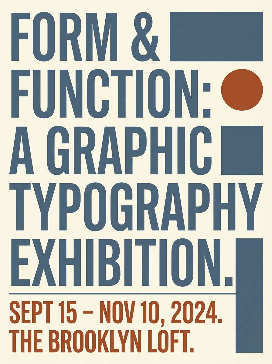 minimal exhibition poster