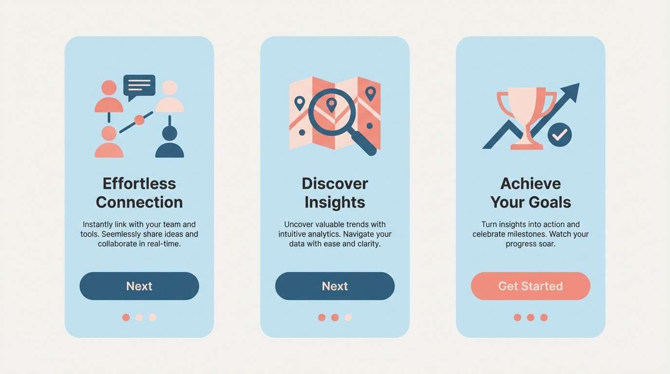 app onboarding screens