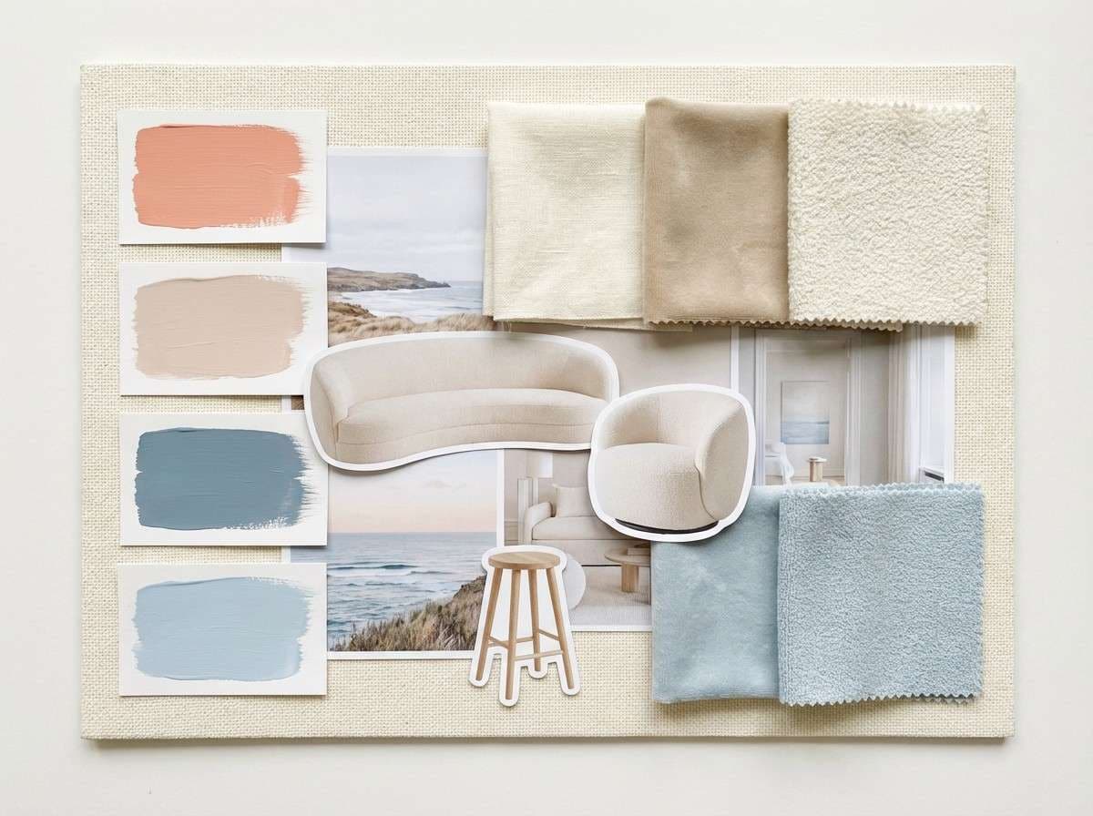 interior moodboard collage