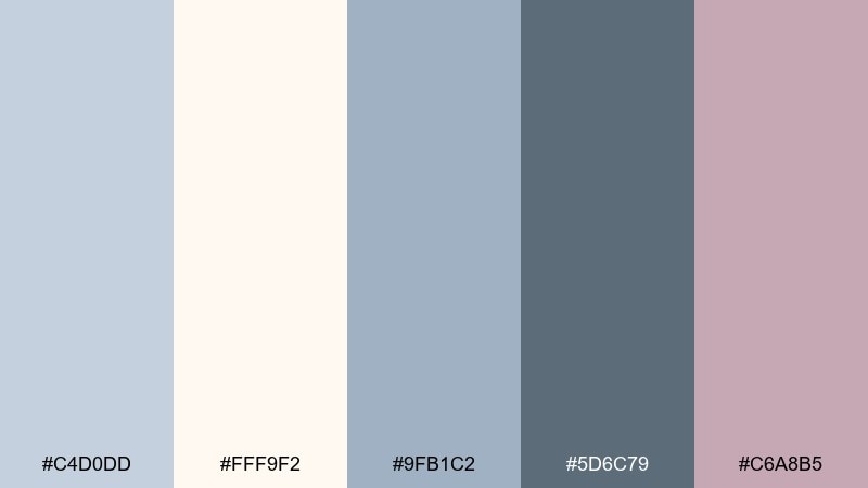 blue smoke wedding blue light gray color palette with hex codes