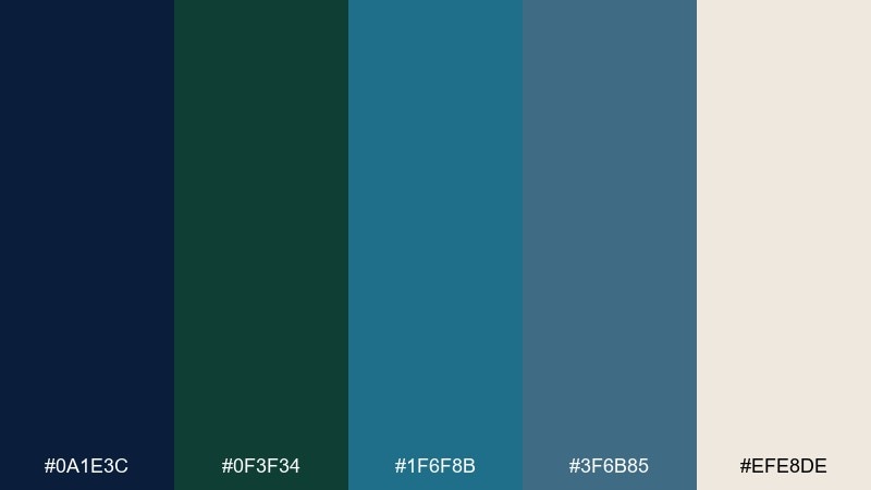 blue spruce velvet color palette with hex codes