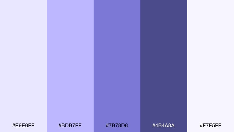 blueberry froyo ice cream color palette with hex codes