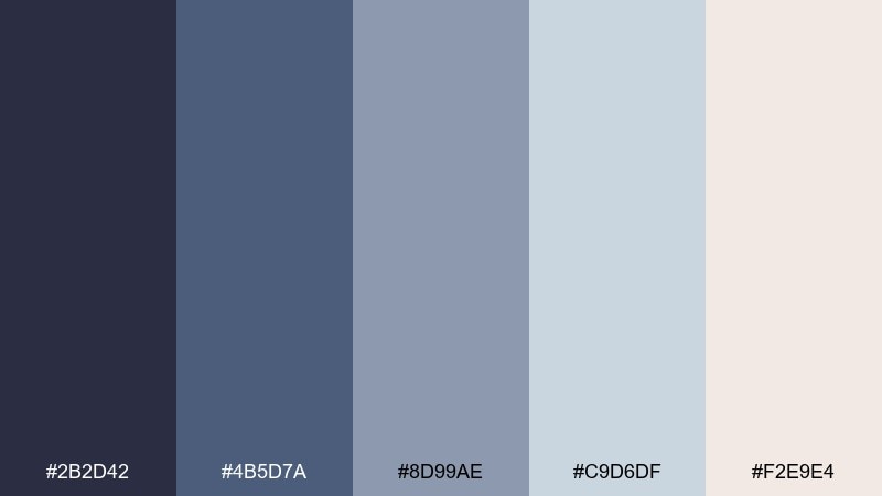 blueberry glaze cupcake color palette with hex codes